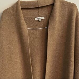 Madewell Camel Knit Long sweater Cardigan Coat size M